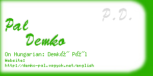 pal demko business card